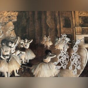 EUC Cubic Zirconia Dangle Earrings